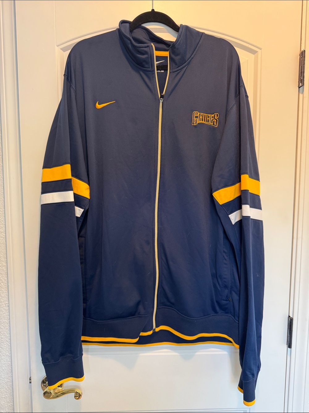 Griffs Nike Men's Navy Performance Jacket with Yellow & White Accents